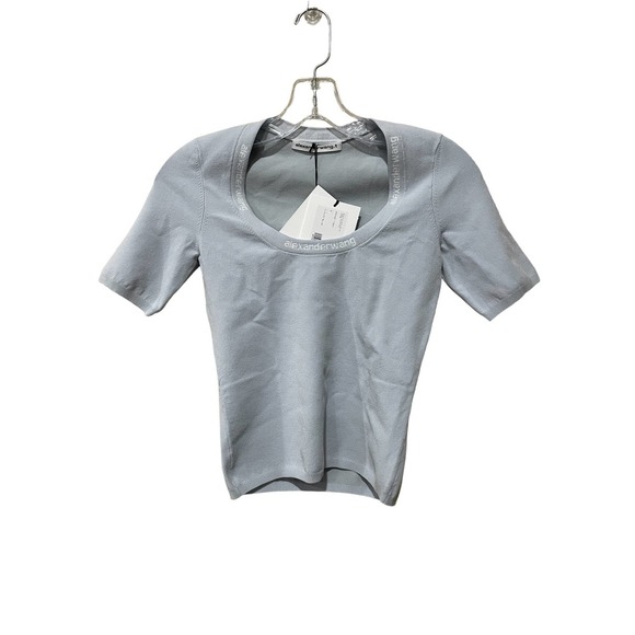 ALEXANDER WANG Logo Bodycon Tee Size Small New with Tags - Picture 8 of 11